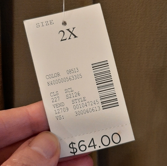 NWT Catherines Open Front Cardigan 2X 22 / 24 Sage Green Waterfall Vest Office - Picture 8 of 8